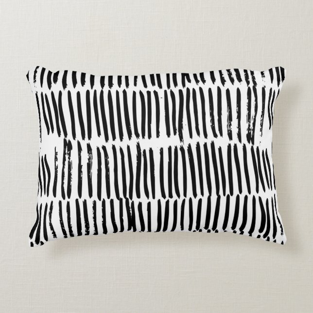 Seamless pattern with hand drawn vertical elements decorative cushion (Front)