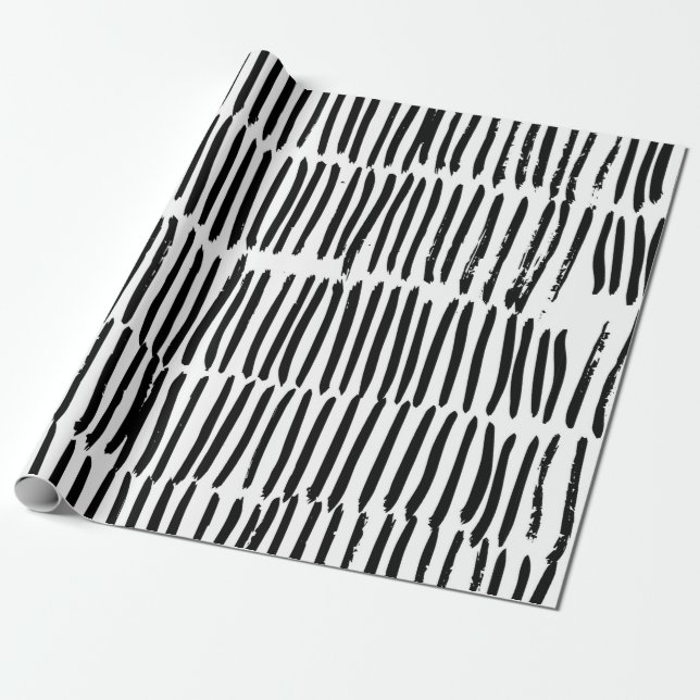 Seamless pattern with hand drawn vertical elements wrapping paper (Unrolled)