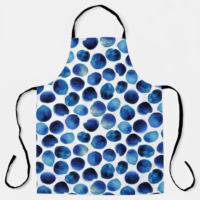 Seamless pattern with hand drawn watercolor stripe apron (Front)