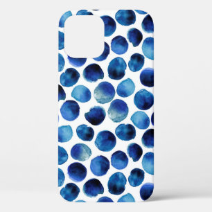 Seamless pattern with hand drawn watercolor stripe iPhone 12 case