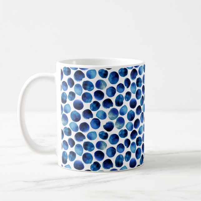 Seamless pattern with hand drawn watercolor stripe coffee mug (Left)