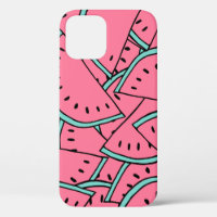 Seamless pattern with hand drawn watermelons.