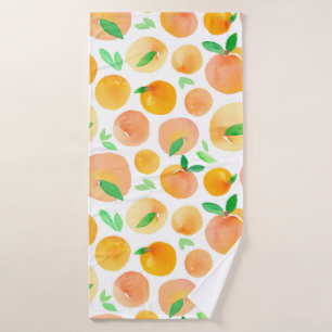 Seamless pattern with hand painted watercolor peac bath towel