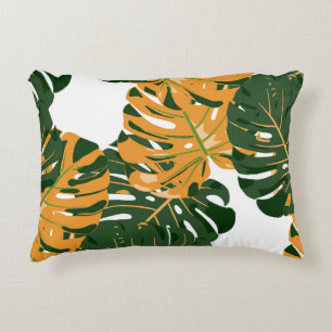 Seamless Pattern with Hawaiian Rainforest. Retro C Decorative Cushion