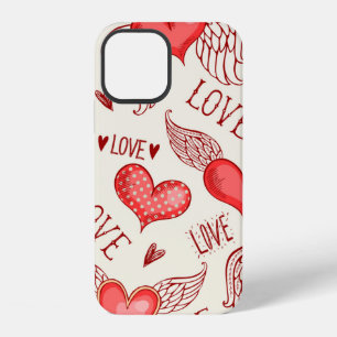 Seamless pattern with hearts. Happy Valentine's Da iPhone 12 Case