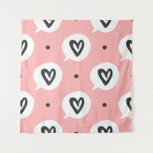 Seamless pattern with hearts. tapestry