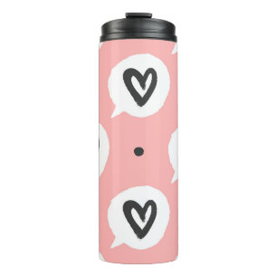 Seamless pattern with hearts. thermal tumbler
