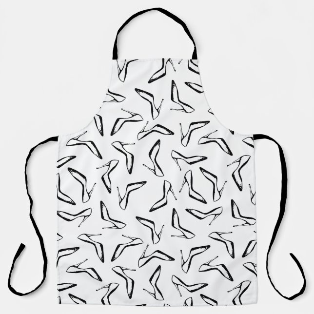 Seamless pattern with high heels glamour shoes apron (Front)