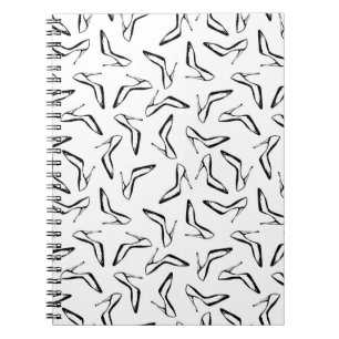 Seamless pattern with high heels glamour shoes notebook