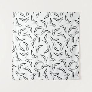 Seamless pattern with high heels glamour shoes tapestry