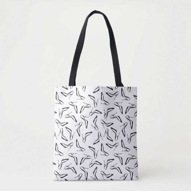 Seamless pattern with high heels glamour shoes tote bag (Front)