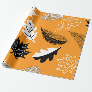 seamless pattern with leaves. Autumn collection. F Wrapping Paper