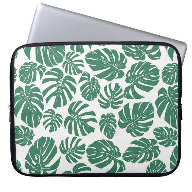 Seamless pattern with leaves of Monstera. Decorati Laptop Sleeve (Front)
