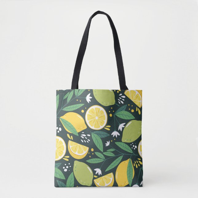 Seamless pattern with lemons. Abstract art print.  Tote Bag (Front)