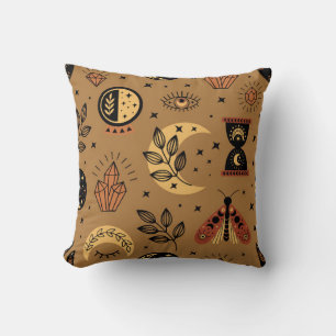 seamless pattern with magical elements cushion