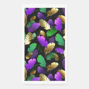 Seamless Pattern with Mardi Gras feathers Napkin