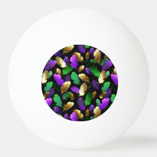 Seamless Pattern with Mardi Gras feathers Ping Pong Ball