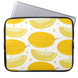 Seamless pattern with melons. Doodle fruits. Vinta Laptop Sleeve