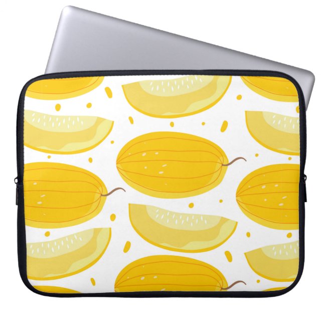 Seamless pattern with melons. Doodle fruits. Vinta Laptop Sleeve (Front)