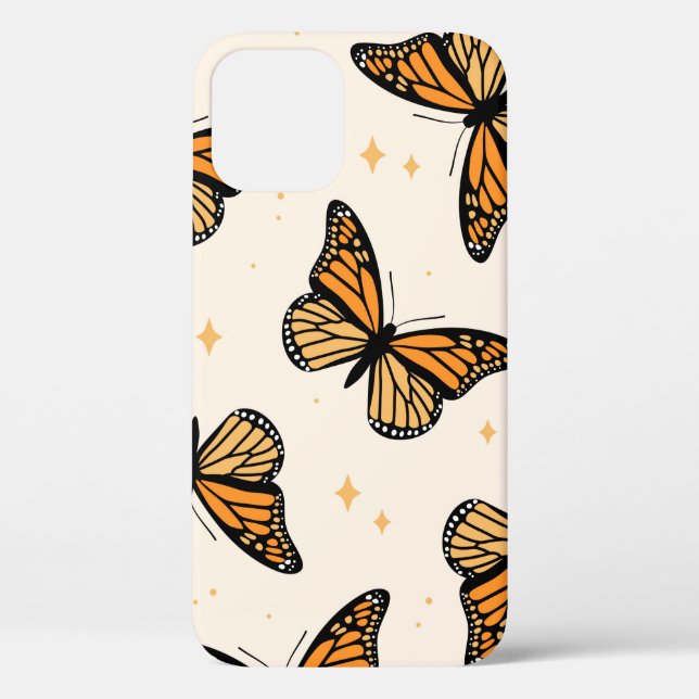 Seamless pattern with monarch butterflies. Contemp Case-Mate iPhone Case (Back)