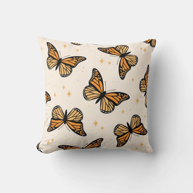 Seamless pattern with monarch butterflies. Contemp Cushion (Front)