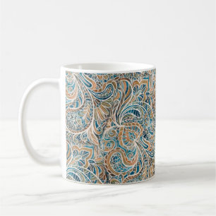 Seamless pattern with multicolor Paisley print. Ha Coffee Mug