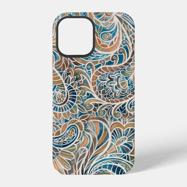 Seamless pattern with multicolor Paisley print. Ha iPhone Case (Back)