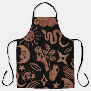 Seamless pattern with mystical and magic symbols. apron