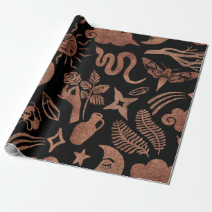 Seamless pattern with mystical and magic symbols. wrapping paper