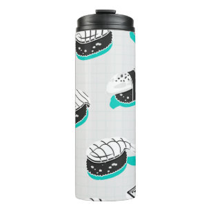 Seamless pattern with nigiri sushi thermal tumbler
