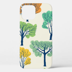 Seamless pattern with old trees iPhone 12 case