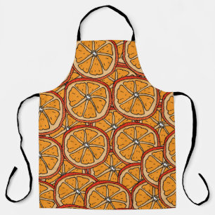Seamless pattern with orange. Endless texture Apron
