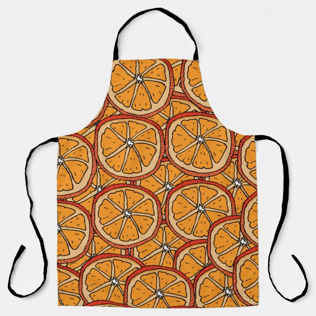 Seamless pattern with orange. Endless texture Apron (Front)