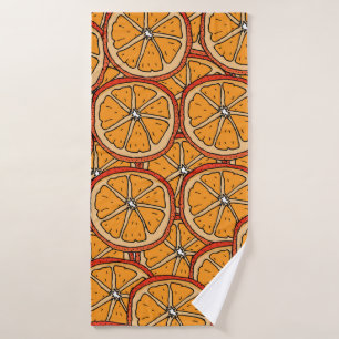 Seamless pattern with orange. Endless texture Bath Towel