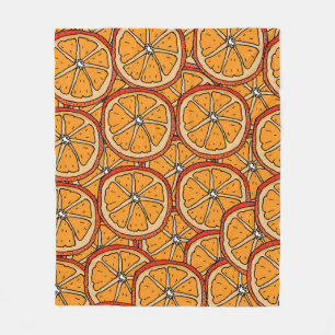 Seamless pattern with orange. Endless texture Fleece Blanket