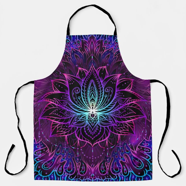 Seamless pattern with ornate Lotus flower. Ayurved Apron (Front)