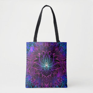 Seamless pattern with ornate Lotus flower. Ayurved Tote Bag