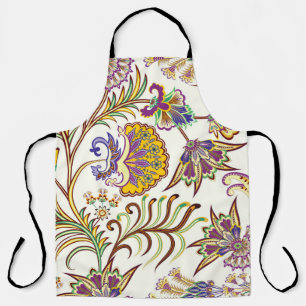Seamless pattern with paisley floral apron