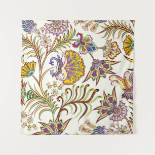 Seamless pattern with paisley floral tapestry