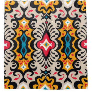 Seamless pattern with paisley ornament shower curtain