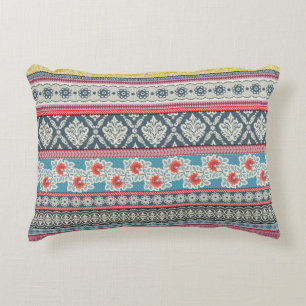 Seamless pattern with patchwork tiles. decorative cushion