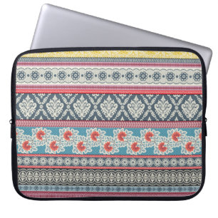 Seamless pattern with patchwork tiles. laptop sleeve