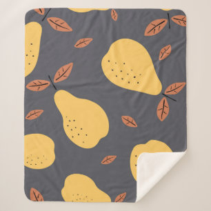 Seamless pattern with pears. Fruits light modern t Sherpa Blanket