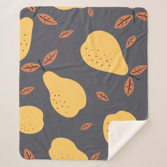 Seamless pattern with pears. Fruits light modern t Sherpa Blanket (Front)
