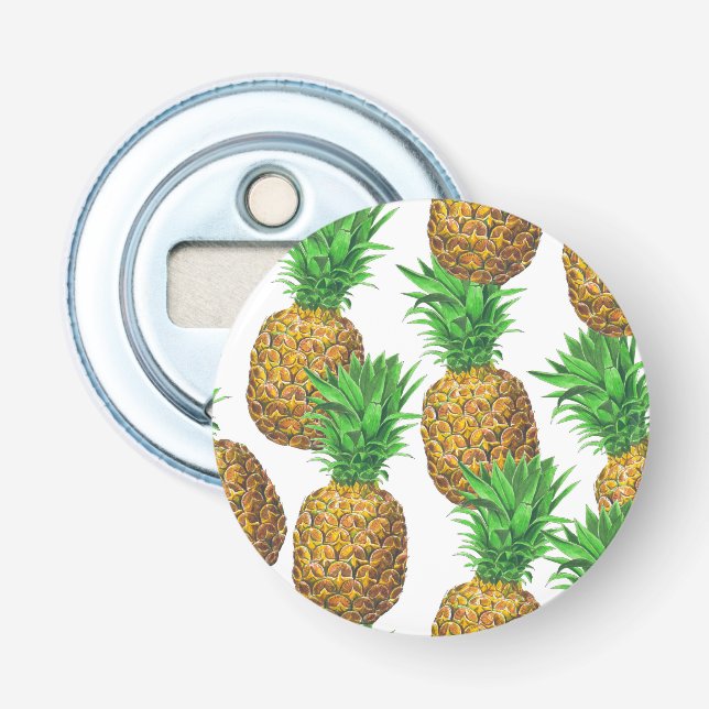 Seamless pattern with pineapples bottle opener (Front)