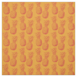 Seamless pattern with pineapples fabric