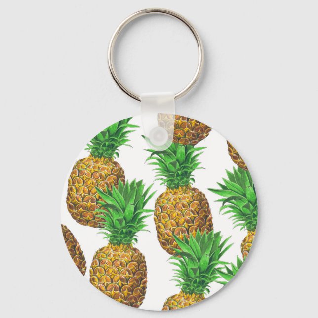 Seamless pattern with pineapples key ring (Front)