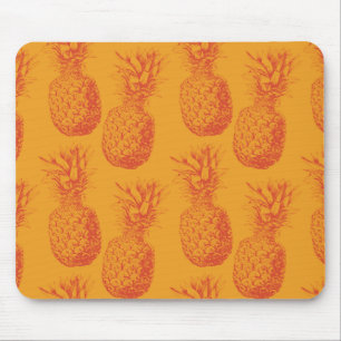 Seamless pattern with pineapples mouse pad