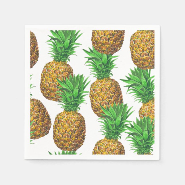 Seamless pattern with pineapples napkin (Front)