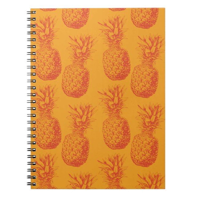 Seamless pattern with pineapples notebook (Front)